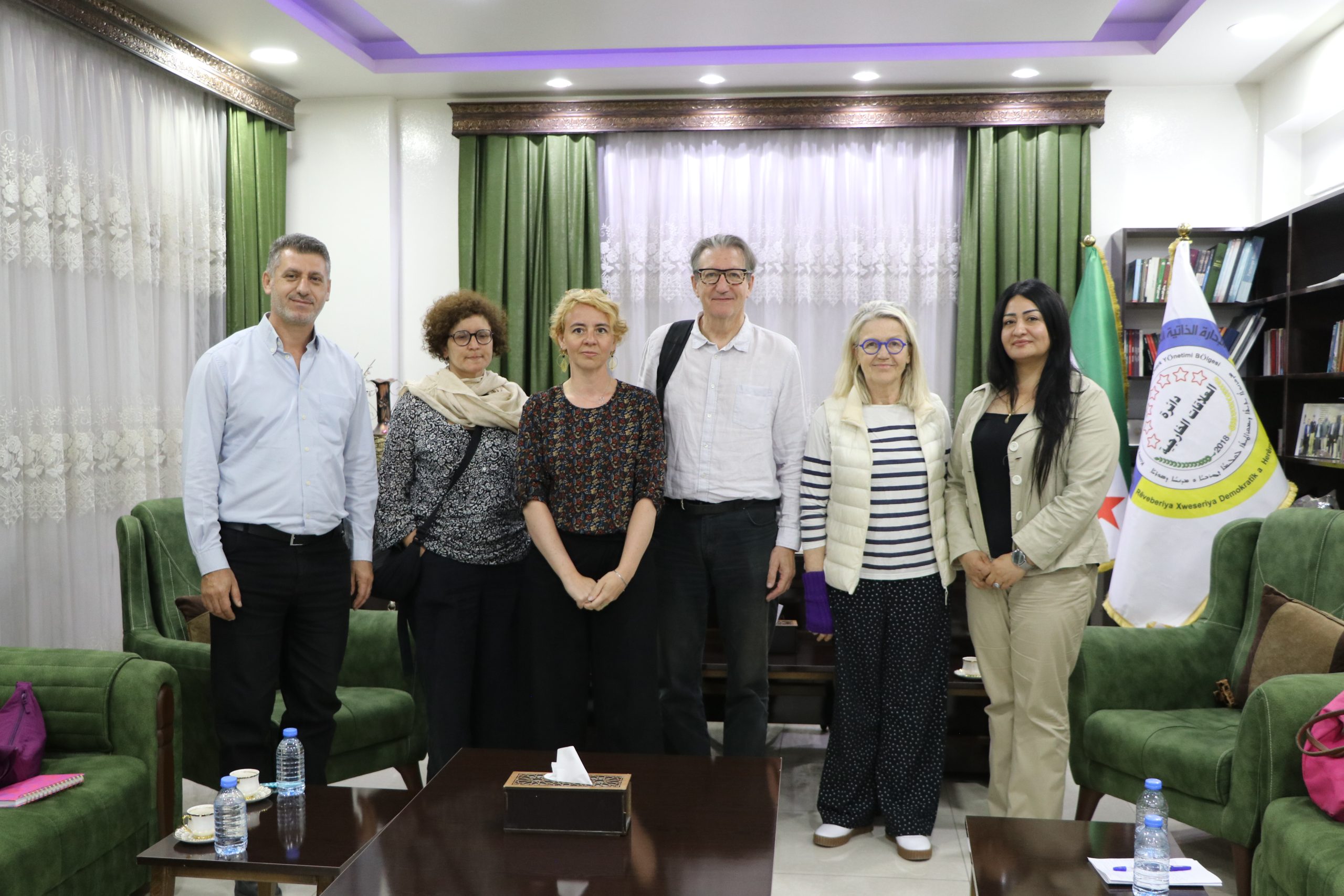 Delegation from Kurdistan–France Friendship Association Visits Foreign Relations Department in Qamishlo