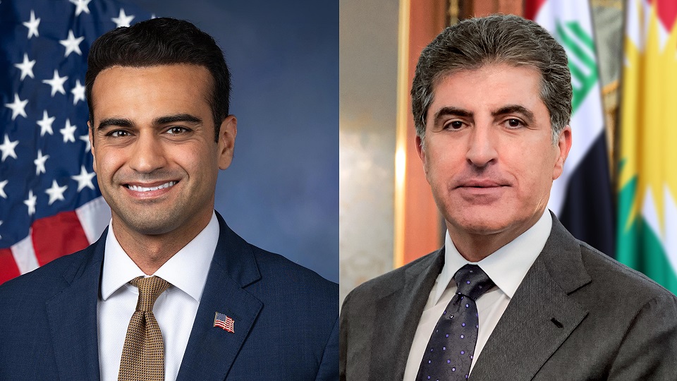 Phone Call Between Nechirvan Barzani and US Congressman Abraham Hamadeh to Discuss Middle East Developments