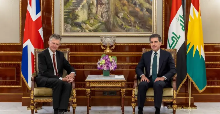 Nechirvan Barzani and UK National Security Advisor Discuss Security and Military Cooperation